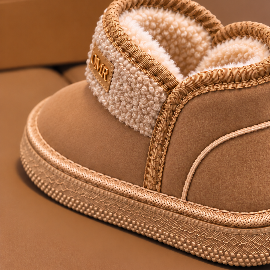 Bottines d'hiver pour enfants, doublées de polaire, fini aspect daim, revers texturé façon mouton et style classique pour tous les jours