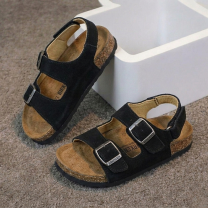 Kids Comfort Double-Buckle Sandals with Back Strap