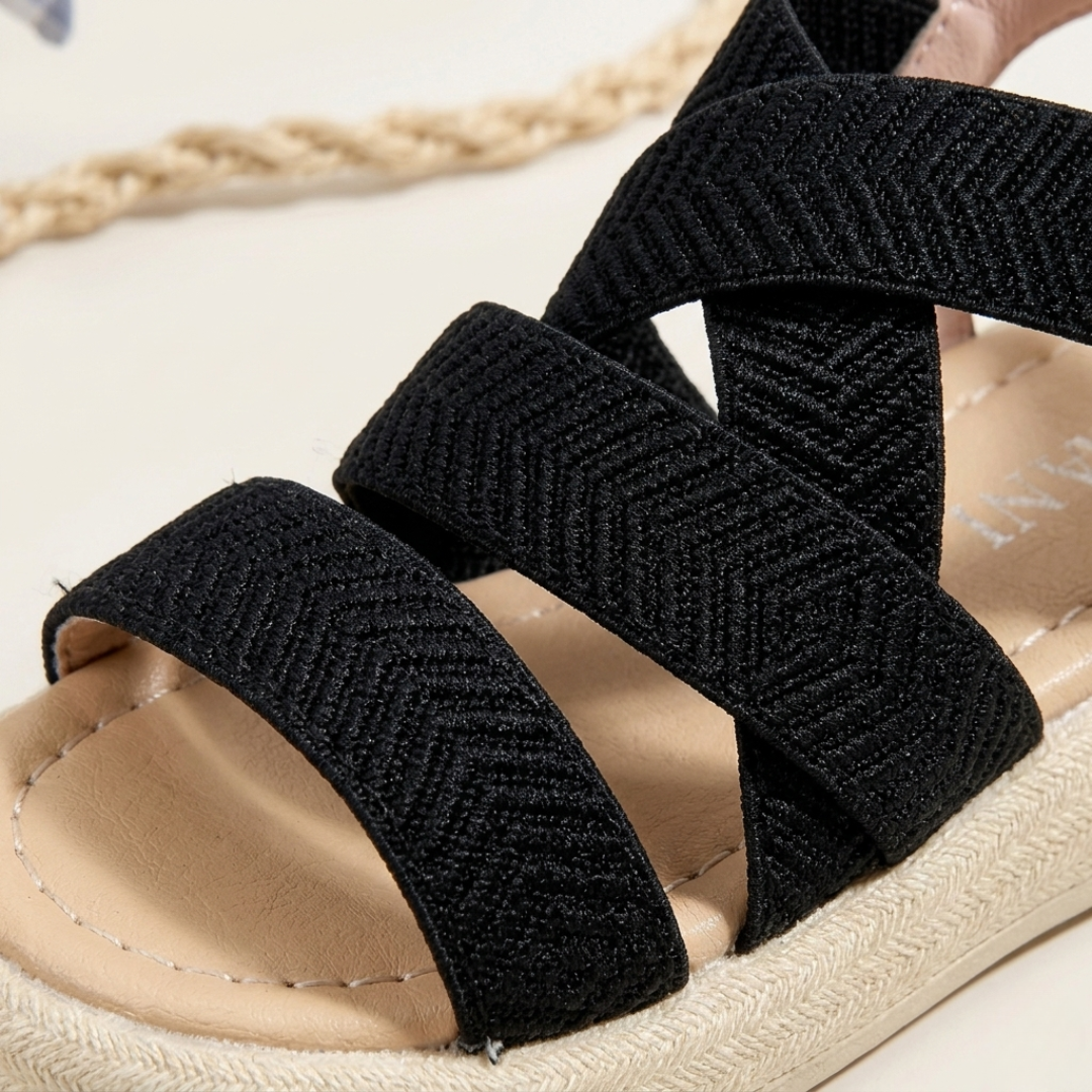 Sandales croisées extensibles pour fille – Confort léger au quotidien