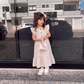 2026 New girls Summer Outfit Set Striped Cotton Shirt Shorts & Dress Soft Breathable Clothes for Girls