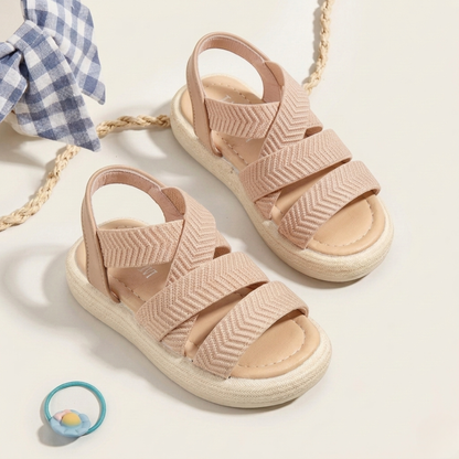 Girls’ Stretch Cross-Strap Sandals – Lightweight Everyday Comfort