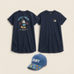 Pure Cotton Girls long shirt– Cartoon Summer home and out Dress with a matching hat (Copy)