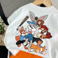 Ensemble d'été T-shirt à motif dessin animé équipe de baseball pour enfants et short coloré (Tenue 2 pièces)