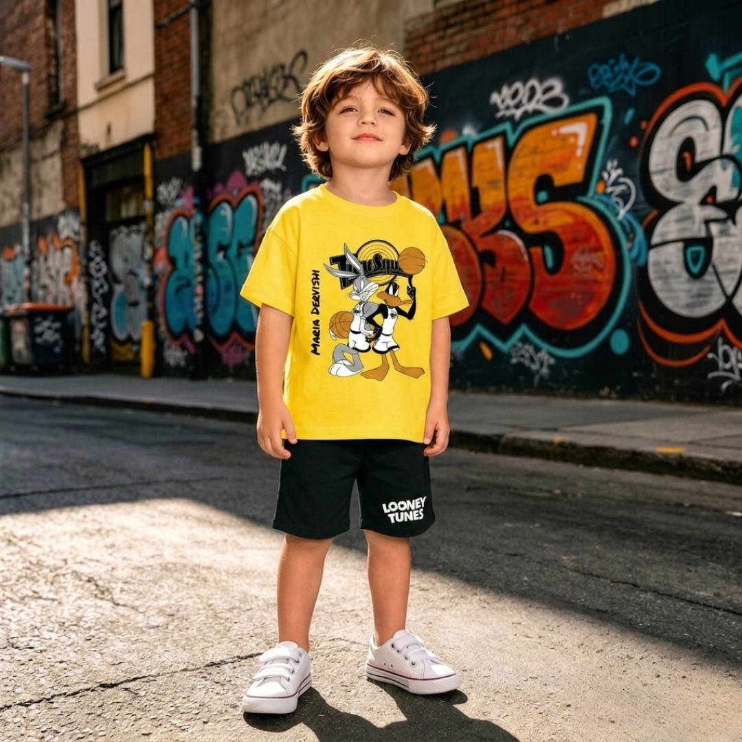 Ensemble d'été 2 pièces Looney Tunes Basketball pour enfants