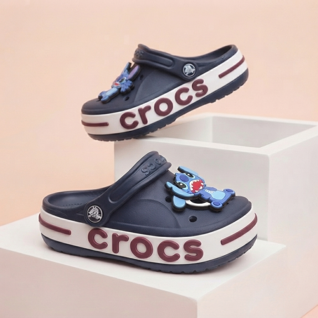 Unisex Kids Cartoon Charm Clogs – Lightweight, Comfortable Slip-On Sandals