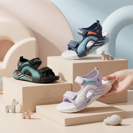 Sandales de sport unisexe pour enfants – Sandales d'été légères et ajustables pour garçons et filles