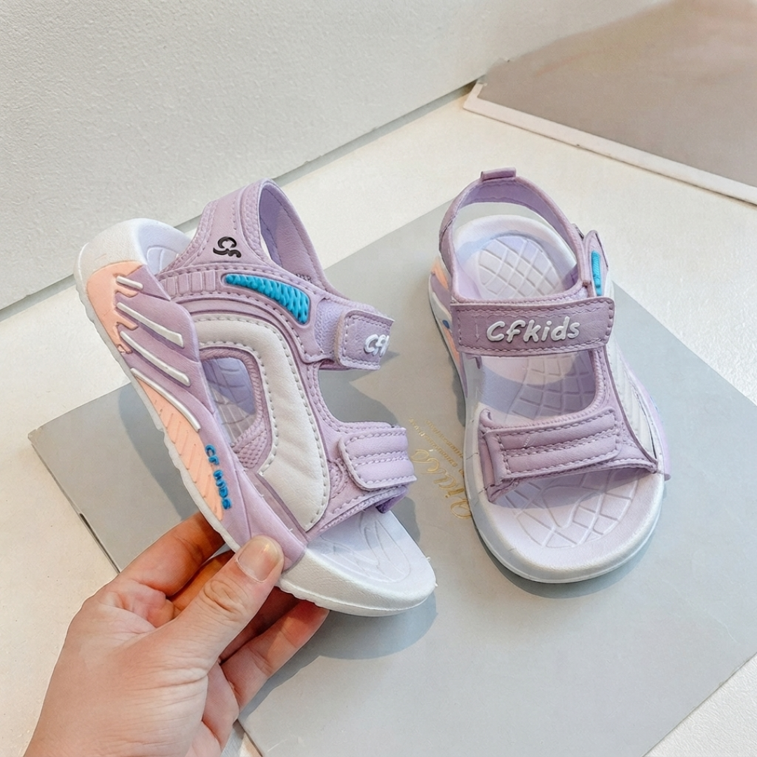 Sandales de sport unisexe pour enfants – Sandales d'été légères et ajustables pour garçons et filles