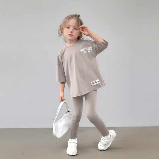 Marvelous Girls Comfort Set – Oversized Tee & Leggings