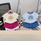 Ensemble short et t-shirt « Be Kind » arc-en-ciel unisexe – Tenue t-shirt et short assortis pour enfants