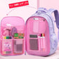 Sacs à dos multi-poches de style coréen pour filles et garçons, sacs d'école imperméables avec ours brodé