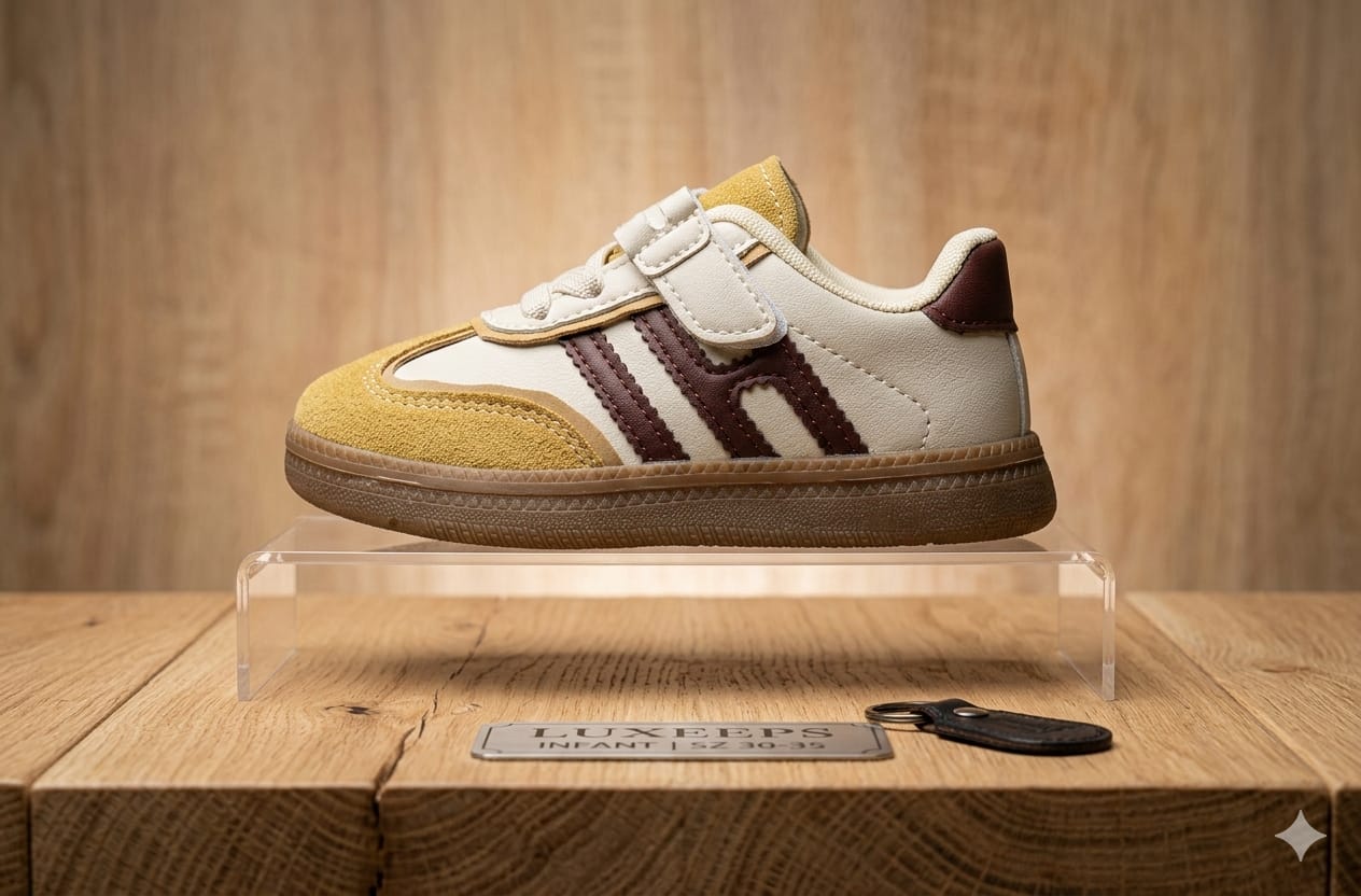 Baskets décontractées pour enfants avec fermeture à scratch, semelle en caoutchouc antidérapante, chaussures confortables et légères pour garçons et filles