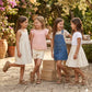 Sandales d'été pour filles Mignonnes double bride Scratch Semelle souple Chaussures confortables pour enfants 