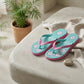 Girls' Floral Platform Flip Flops – Lightweight Summer Beach Slippers