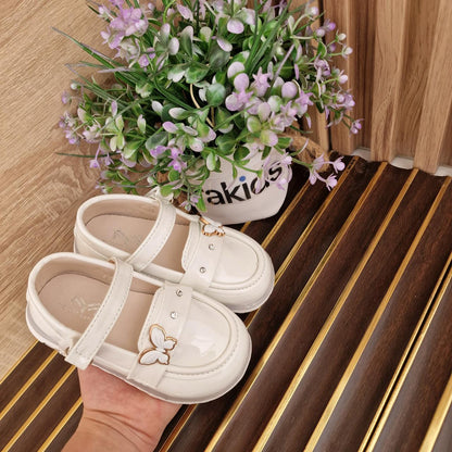 Chaussures à paillettes pour filles avec boucle papillon et lumières LED - pour un look élégant et lumineux