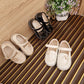 Girls' glitter shoes with butterfly buckle and LED lights - for a stylish and light-up look