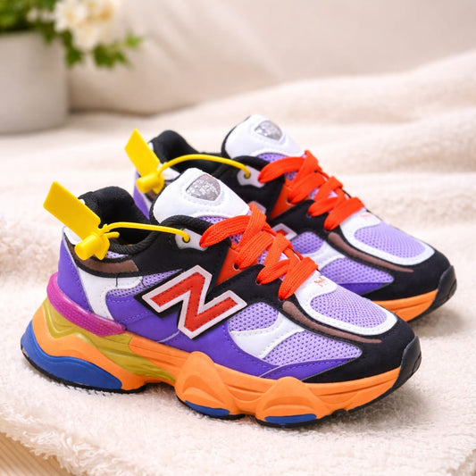 أحذية رياضية سميكة للأطفال - أحذية جري شبكية خفيفة الوزن وجيدة التهوية للأولاد والبنات