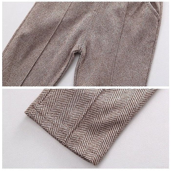 Ensemble gilet de cérémonie 3 pièces pour garçon, style gentleman classique