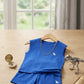 Cute Print Summer Tank Top and Shorts Set with Crew Neck for Kids