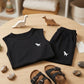 Cute Print Summer Tank Top and Shorts Set with Crew Neck for Kids