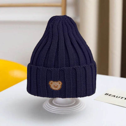 Adorable Bear Bliss: Cute Cartoon Soft Knit Beanies for Kids - Cozy Autumn & Winter Fashion - IRRAKIDS
