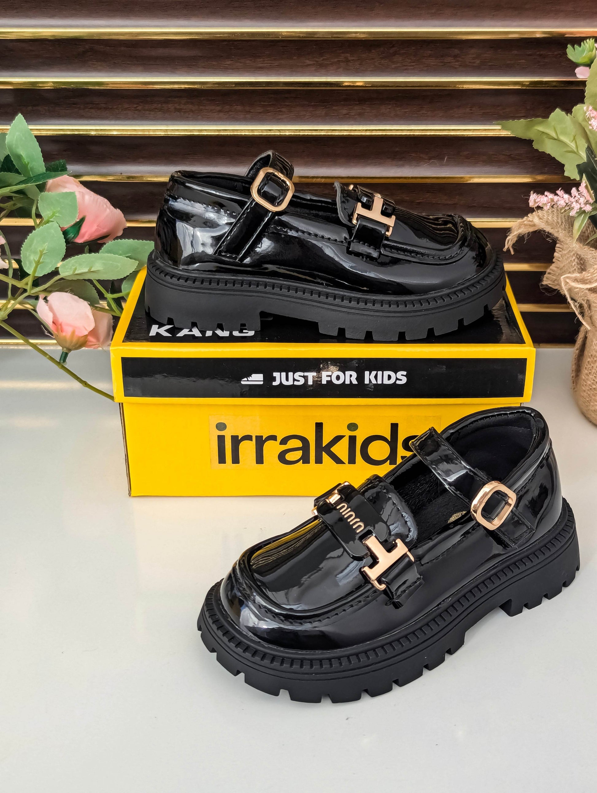 New Sleek and Stylish: Glossy Leather Shoes for Fashionable Girls - IRRAKIDS