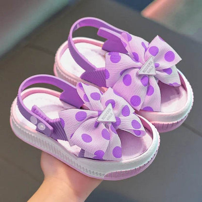 Summer Princess: Little Girls' Net Open-Toe Sandals with bowknot - IRRAKIDS