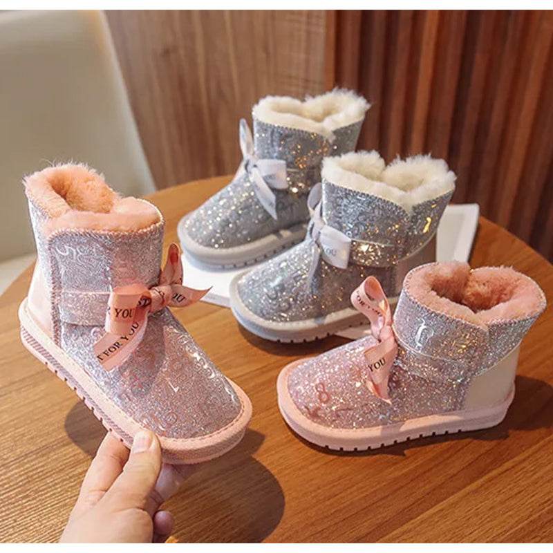 Pink Girls Fashion Winter Boots Super Cozy Girls' Snow Boots