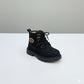 Unisex Kids Lace-Up Ankle Boots with Side Zipper (Lug Sole) — Product image: 