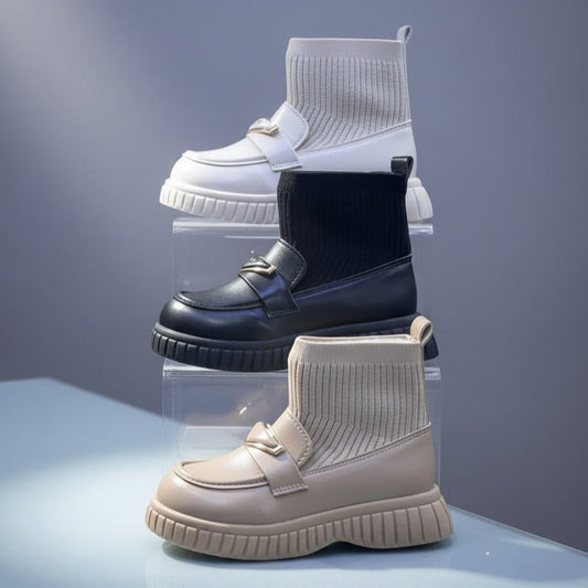 Girls' chunky sock‑loafer boots — Product image: 