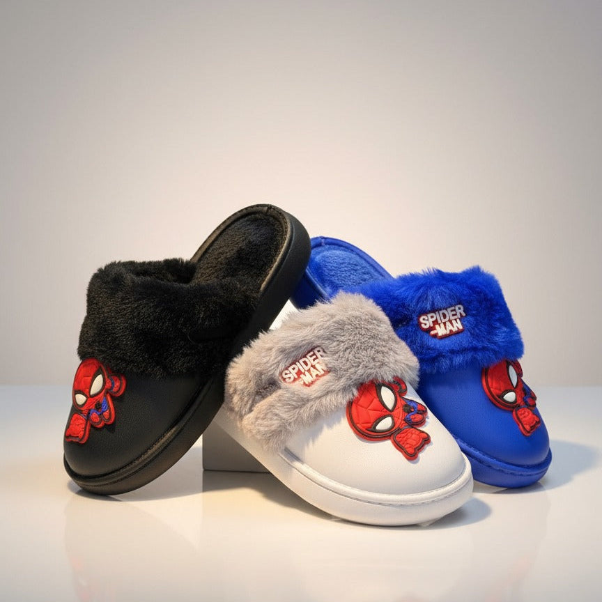 Boys' Spider-Man Plush-Lined Slip-On Slippers — Product image: 