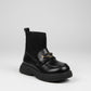 Girls' chunky sock‑loafer boots — Product image: 