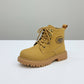Unisex Kids Lace-Up Ankle Boots with Side Zipper (Lug Sole) — Product image: 