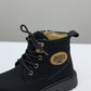 Unisex Kids Lace-Up Ankle Boots with Side Zipper (Lug Sole) — Product image: 