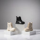 Girls' lace‑up combat boots with mini pouch — Product image: 