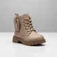 Girls' lace‑up combat boots with mini pouch — Product image: 