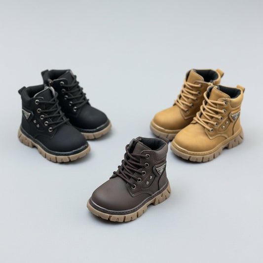 Boys' Rugged Lace-Up Ankle Boots — Product image: 