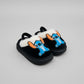 Kids plush cartoon fleece-lined slippers with heel strap — Product image: 