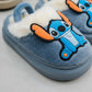 Kids plush cartoon fleece-lined slippers with heel strap — Product image: 