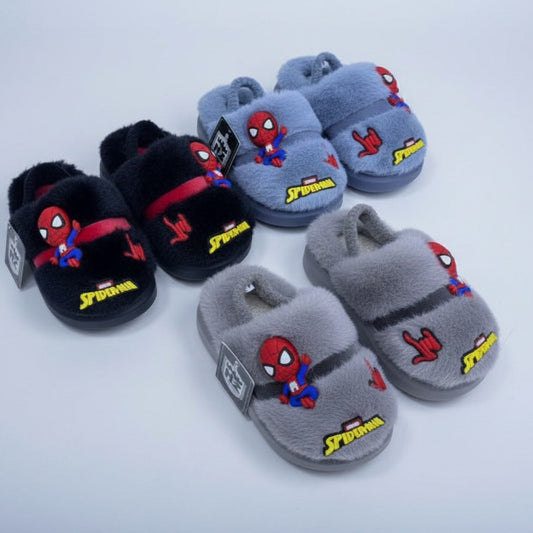 Boys' Fuzzy Spider-Man House Slippers — Product image: 