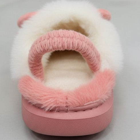 Girls' Fuzzy Bunny House Slippers — Product image: 
