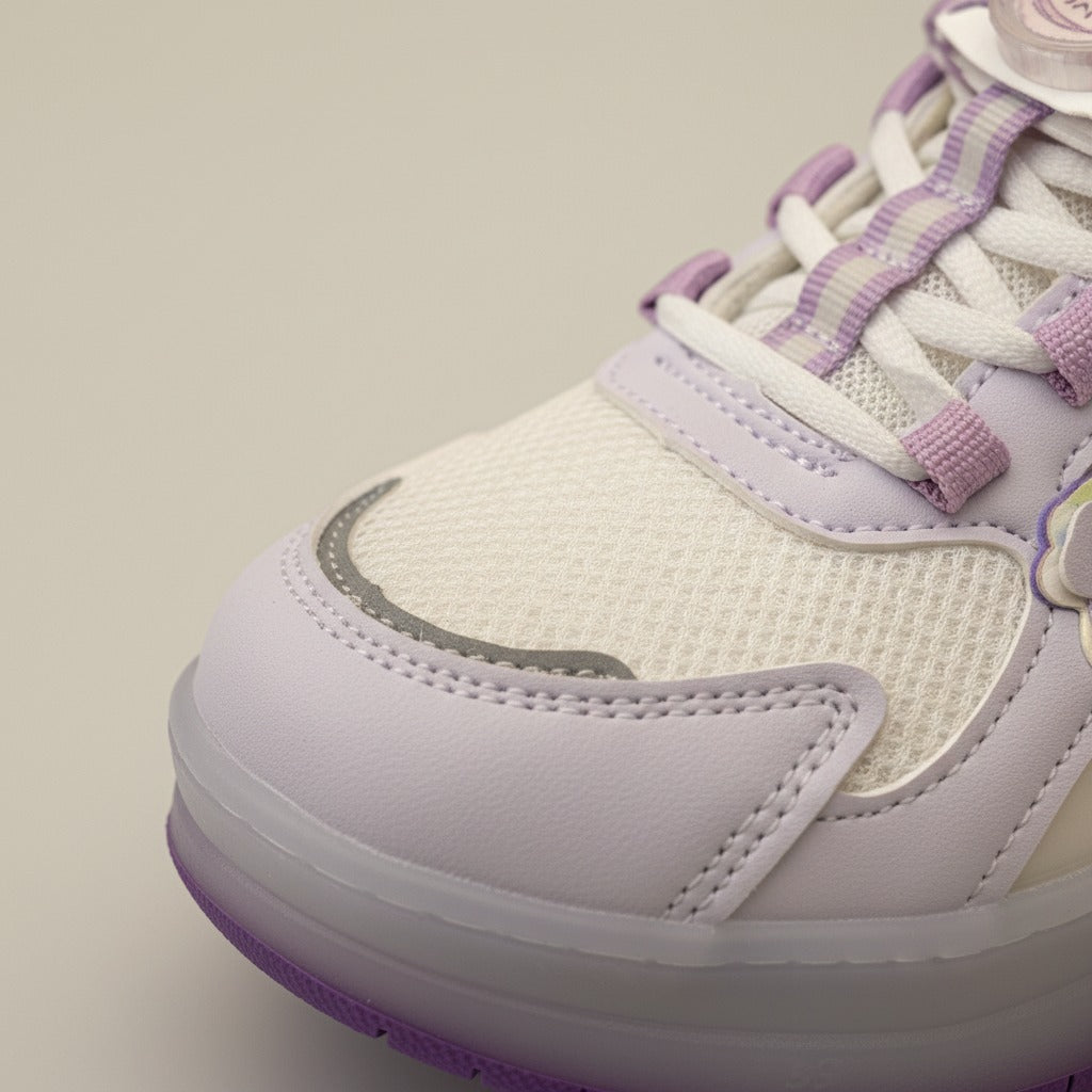 Girls' pastel roller-heel sneakers with cartoon print — Product image: 