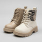 Boys’ lace-up ankle combat boots with chunky sole — Product image: 