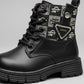 Boys’ lace-up ankle combat boots with chunky sole — Product image: 