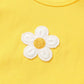 Ensemble Sunny Daisy pour filles – Haut sans manches et pantalon en jean fleuri