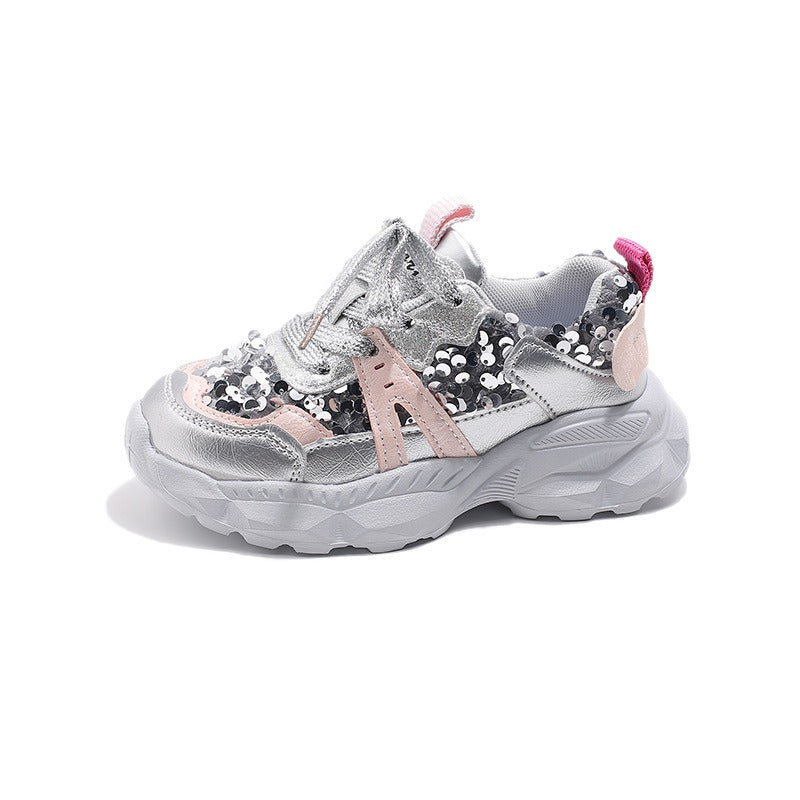 New Girls Sneakers 2025, Cute Running Shoes Princess Shoes Anti-slip Soft Sole.