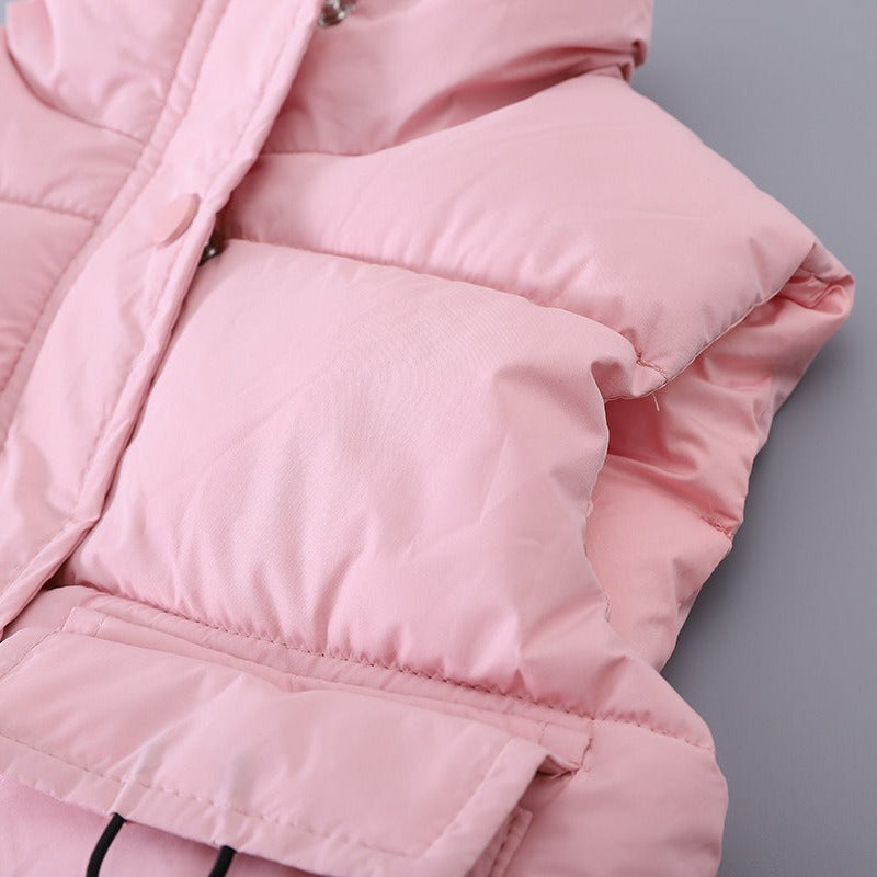 Cozy 3-Piece Unisex Hooded Set – Warm Vest, Sweatshirt & Jogger Pants