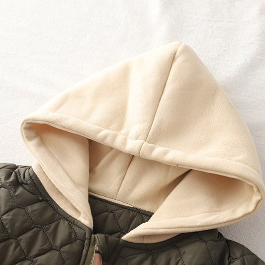Boys’ Cozy Quilted 3-Piece Winter Set – Hooded Jacket, Sweatshirt & Warm Jogger Pants