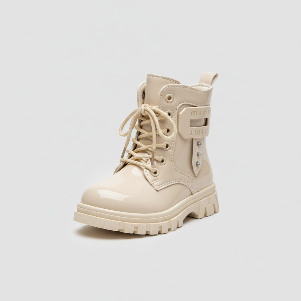 أحذية أنيقة لامعة للبنات، أحذية شتوية دافئة ومريحة للأطفال