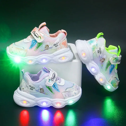 حذاء بناتي مع اضاءة LED مريح وأنيق
