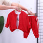 Autumn Chic: Adorable Cotton Zipper Jacket + Pants 2pcs Set for Baby Girls - Trendy Tracksuit for Your Little Fashionista! - IRRAKIDS